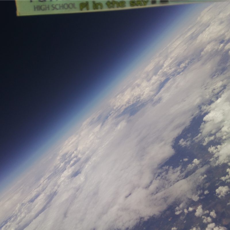 A view from the weather balloon during flight