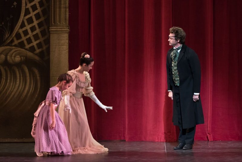Maya (second from left) performing in The Nutcracker in 2017