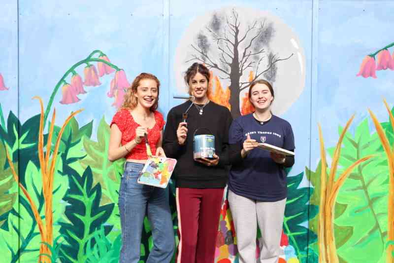 some of our sixth form mural painters