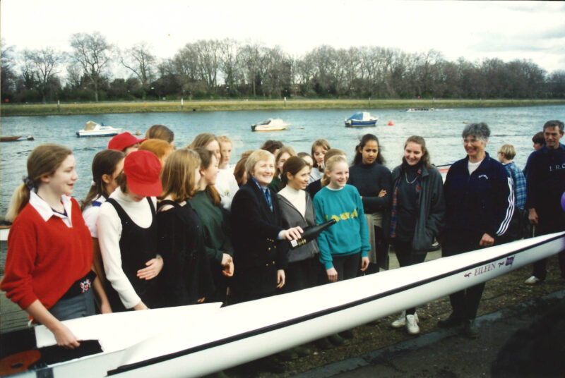 Pauline Rayner (far right) at PHS boat naming